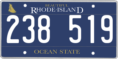 RI license plate 238519