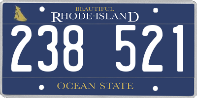 RI license plate 238521