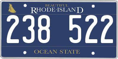 RI license plate 238522