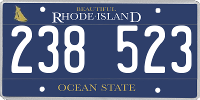 RI license plate 238523