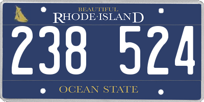 RI license plate 238524