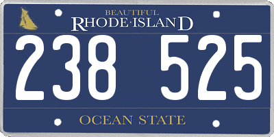 RI license plate 238525