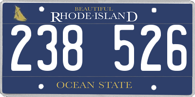 RI license plate 238526