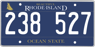 RI license plate 238527