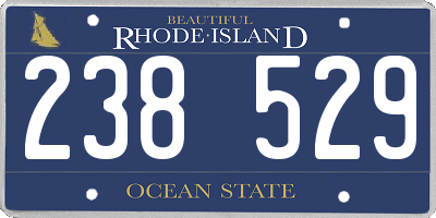RI license plate 238529