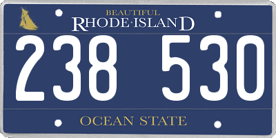 RI license plate 238530