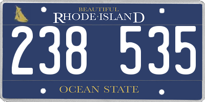 RI license plate 238535