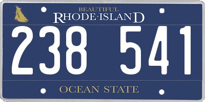 RI license plate 238541