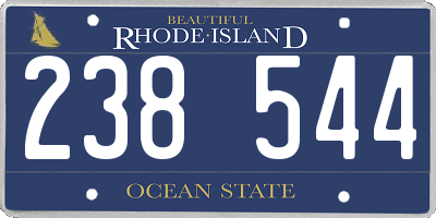 RI license plate 238544