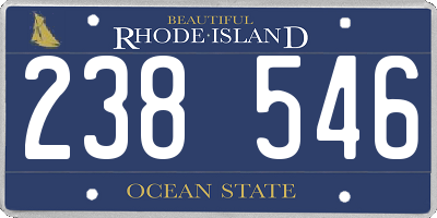RI license plate 238546