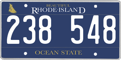 RI license plate 238548