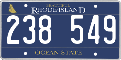 RI license plate 238549
