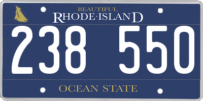 RI license plate 238550
