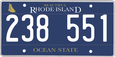 RI license plate 238551