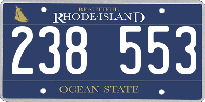 RI license plate 238553