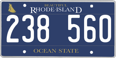 RI license plate 238560