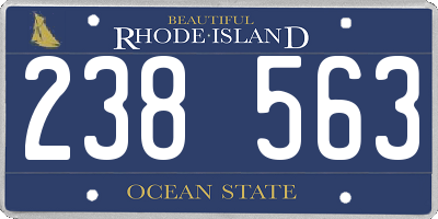 RI license plate 238563