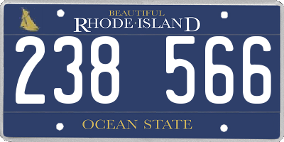 RI license plate 238566
