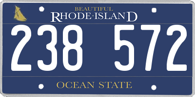 RI license plate 238572