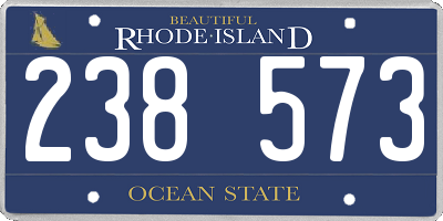 RI license plate 238573