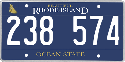 RI license plate 238574
