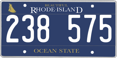 RI license plate 238575