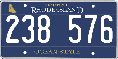 RI license plate 238576