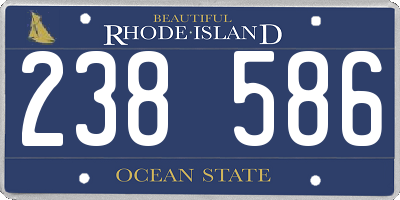RI license plate 238586