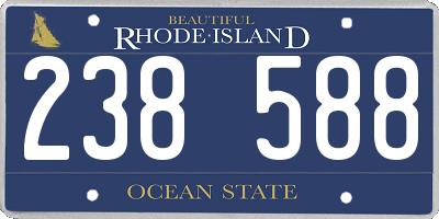 RI license plate 238588