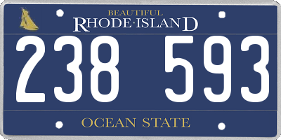 RI license plate 238593
