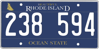 RI license plate 238594