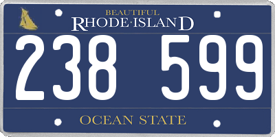RI license plate 238599