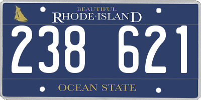 RI license plate 238621