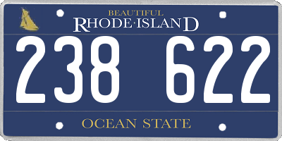 RI license plate 238622
