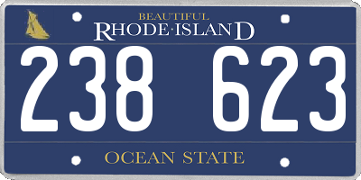 RI license plate 238623