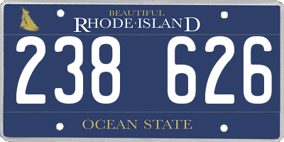 RI license plate 238626