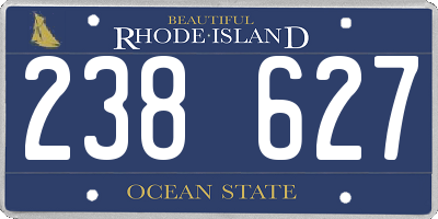 RI license plate 238627