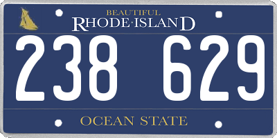 RI license plate 238629
