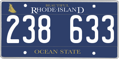 RI license plate 238633