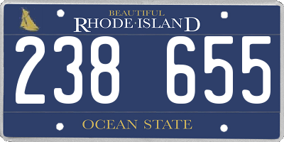 RI license plate 238655