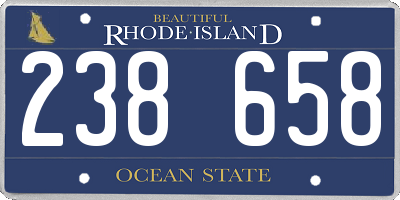 RI license plate 238658