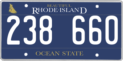 RI license plate 238660