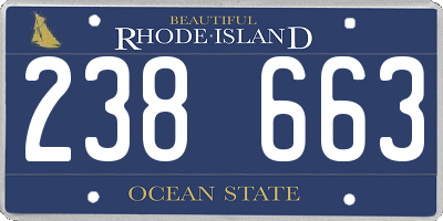 RI license plate 238663