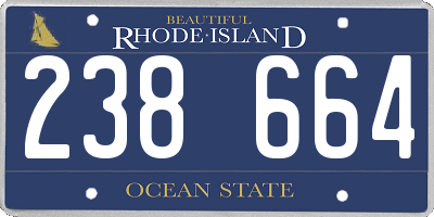 RI license plate 238664