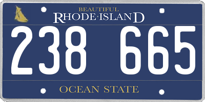 RI license plate 238665