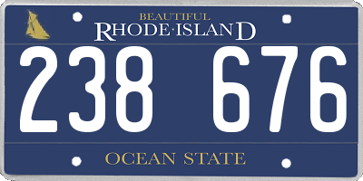 RI license plate 238676