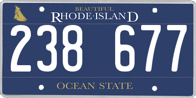 RI license plate 238677