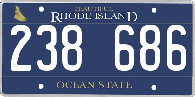 RI license plate 238686