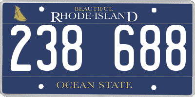 RI license plate 238688