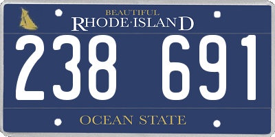 RI license plate 238691
